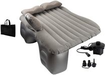 EDIESI, Car Air Mattress, Inflatable Bed, Car Bed, Sleeping Mattress, with 12 V Electric Air Pump and 3 Adapters, Fast Inflation and Deflation (Grey)