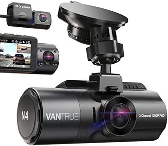 Vantrue N4 4K 3 Channel Dash Cam Front and Rear Inside, Three Way Triple Dashcam for Cars, 1440P+1440P+1080P with STARVIS IR Night Vision, 24H Parking Mode, Motion Detection, Support 256GB Max