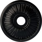 Ekena Millwork CM20BE1BLF Berkshire Ceiling Medallion, Jet Black