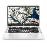 HP Chromebook 14 - 14" HD Non-Touch Intel Pentium Silver N5000, Intel UHD Graphics 605, 4GB RAM, 64GB eMMC, WiFi, Bluetooth, Audio by B&O, Chrome OS (Renewed)