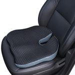 Dreamer Car Seat Cushion for Car,Office Chair,Dining Chair- Upgrade Wedge Seat Cushion to Improve Vision/Posture-Contoured Hip Design for Sciatica & Coccyx Pain Relief during Long Time Driving/Sitting