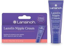 Lansinoh Lanolin Nipple Cream Safe for Breastfeeding Baby, 100% Natural Nipple Butter for Mom, Breastfeeding Essentials, 1.41 Ounces