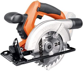 WORX WX529.9 Cordless Circular Saws - 150 mm Saw Blade Diameter - 0-50° Mitre Cut - Max. Cutting Depth 45 mm (90°) & 33 mm (45°) - 0-3600 rpm - Dust-free Sawing - Without Battery and Charger