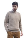 Aran Crafts Men's Fisherman Irish Rib Crew Neck Wool Sweater (C761-XL-SKI)