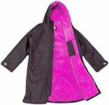 Mi Adventure Outdoor Changing Robe - Pink | Adults Waterproof & Windproof Warm Long Sleeve, Sherpa Fleece & Lined Hood Thermal Robe & Winter Raincoat | Sports, Skiing, Swimming & Surfing | L/XL
