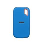 kwmobile Silicone Case Compatible with Sandisk E61 SSD (not for E81) - Case Protective Cover for SSD Drive - Blue