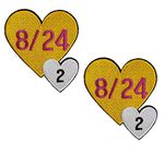 8/24 2 Love Patches, 2 Pieces Sew On Iron On Basketball Emblem Sports Applique Accessories Decoration Patches for Clothing Jeans Jackets Handbag Shoes Caps, Memorial Kobe and Gigi (A)