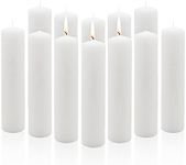 Royal Imports Pillar Candles White Unscented Premium Wax, 60 Hours Burning for Wedding, Spa, Party, Birthday, Holiday, Bath, Home Decor - 2"x9" Inch - Set of 12