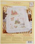 Bucilla Stamped Cross Stitch Crib Cover Kit, 34 by 43-Inch, 45567 On The Farm