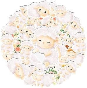 25-Piece Adorable Sheep Stickers Set - Cute Farm Animal Vinyl Decals for Scrapbooking, Laptops, Water Bottles - Perfect for Kids and Crafting