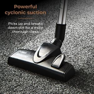 Tower Pro 3-in-1 Corded Vacuum Cleaner – Cyclonic Suction, HEPA Filter, Black/Rose Gold