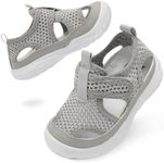 BARERUN Water Shoes for Kids Boys Girls Aqua Socks Barefoot Beach Sports Swim Pool Quick Dry Lightweight Toddler Little Big Kid Grey Toddler Size 5