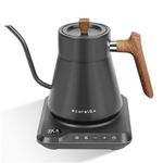 ECORELAX Gooseneck Electric Kettle with Temperature Control,1200W Electric Tea Kettle, 34oz Pour Over Electric Kettle for Coffee & Tea, Grey