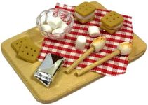 Melody Jane Dolls Houses Dollhouse Marshmallow Melting Set on Board Miniature Kitchen Food Accessory