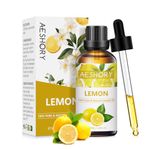 AESHORY Lemon Essential Oil 100ml, 100% Pure Natural Lemon Oil for Diffuser, Humidifier, Aromatherapy, Home Cleaning, Air Freshen, Soap & Candle Making