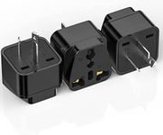 Travel Adapter for Australia, 3Pcs Premium Travel Adapter, US, UK, EU, Italy to AU International Adapter, Australia Adapters Power Plug, for E/F/G/I/L Sockets - China, Japan, FR, CA, and More-Black