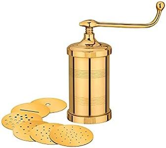 LEONEEL Pure Brass Sev Sancha Machine With Free Different Jali For Making Different Types Of Sevaiya, Sev, Gathiya Murukku, Chakli, Bhujia Etc (Brass) (450Gram Elegant), 1000 Watts