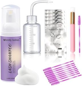 Wendy Lash Shampoo Kit for Cleaning: for Home and Salon Use, 60ML Mild, Natural Formula, with Brushes, SL-ZS