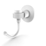 Allied Brass 2020G Continental Collection Groovy Accents Robe Hook, Matte White