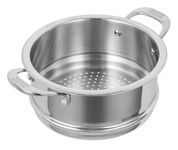 Kuhn Rikon Allround 18/10 Stainless Steel Steamer Insert. Steamer Basket Colander with Twin Handles for all 20cm Pots & Pans. Great for Meat, Fish & Vegetables. Lifetime Kuhn Rikon Cookware Guarantee