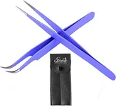 SIVOTE Eyelash Extension Tweezers for Classic & Volume Lashes, 2-Pack, Purple