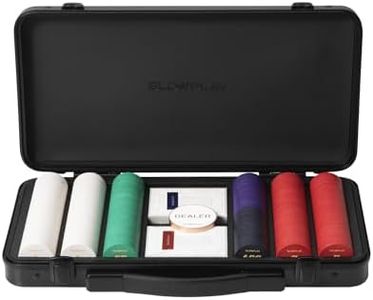 SLOWPLAY Godel Ceramic Poker Chips Set for Texas Hold'em, 300 PCS [with Numbered Values], 39mm & 10g Each | Features a High-end Chip case with Extra Durable German Polycarbonate Shell