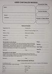 Thomas & Anca Club Supplies Ltd Used Car Sales Invoice Pad A5