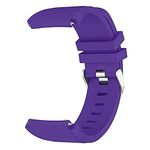 ACUTAS Silicone 22mm Sports Band Soft Silicone Strap for Fossil Q Explorist Gen 3 | Fossil Gen 4 Q Explorist HR | Fossil Q Wander, Marshal, Founder Gen 2 (Purple)