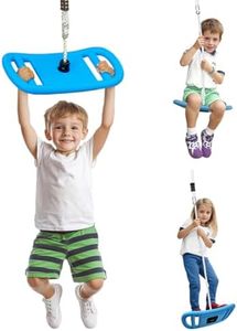Tree Swing for Kids - 3 -in-1 Multi-Functional Swing Single Disc Seat and Climbing Rope Set - Treehouse and Outdoor Playground Accessories