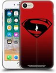 Head Case Designs Officially Licensed Justice League Movie Red and Black Flight Superman Logo Art Soft Gel Case Compatible with Apple iPhone 7/8 / SE 2020 & 2022