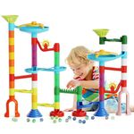 Marble Run,Marble Maze Game Construction Building Toys for Kids, Marble Track Race Set STEM Learning Toys Gift for Boys Girls 3 4 5 6 7 8 9 10+