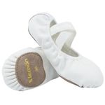 s.lemon Stretch Ballet Shoe,Girls Women Split Sole Elastic Dance Slippers Ballet Shoes TLB White 43