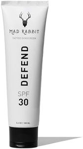 Mad Rabbit Defend Tattoo Sunscreen- SPF 30 100mL Tube- Mineral Sunscreen Lotion - Tattoo Fade Protection and Moisturizer, Anti-Aging Formula