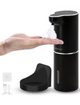 Foam Automatic Soap Dispenser Electric - LAOPAO No-Touch Sensor Soap Dispenser Touchless Wall Mounted Automatic Hand Soap Dispenser for Kids Bathroom Kitchen Dish Xmas Gift (Black)