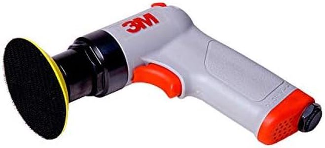 3M Random Orbital Sander - Compact Auto Body Sander - Pistol Grip - 3” x 1/8” Diam. Orbit - Pneumatic - Hook and Loop Pad