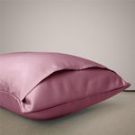 SleepyCat Satin Fabric Pillow Case with Envelope Closure - 1 Piece | Wrinkle Free | Machine Washable, Opera Mauve (Cuddle Size, 52x20 Inches)