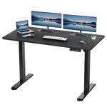 AIMEZO Electric Standing Desk 120x60cm Height Adjustable Desk Sit Stand Desk with Memory Smart Pannel for Home Office, Black