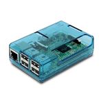 SB Components Closed Case for Raspberry Pi 3 B+, 3, 2B Protective Case Cover For Raspberry Pi - Great for XBMC users! (Blue Transparent)