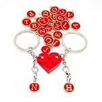 A-Z Letters Red Keychain Personaliz