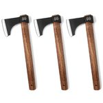 THRWCLUB Professional Throwing Axes 3 Pack, 16.1" Throwing Tomahawk Axe with 1065 High Carbon Steel & Wooden Handle, Perfect for Axe Throwing Game for Backyard, Competition and Recreation