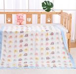 Butterthief Baby's 6 Layer Organic Cotton Muslin Blanket Cum Wrapper Sheet. (White2)