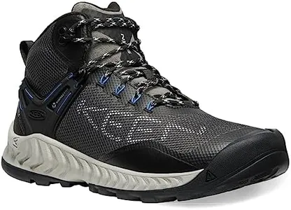 KEEN Men's NXIS Evo Mid Waterproof Hiking Boot, Magnet Bright Cobalt, 10 US