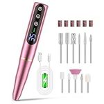 Nail Drill NAILGIRLS Rechargeable Cordless Nail Drill Machine, Portable Electric Nail Drill 35000RPM Professional Electric Nail File for Acrylic Gel Nails, Efile Manicure Pedicure Polishing, Pink