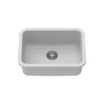 Carysil Quartz Q 320 Single Bowl Kitchen Sink, Real Stone Finish, 304 Stainless Steel Coupling, Kitchen Sink with Sloping Drains, 24x18x8 inches, Arena