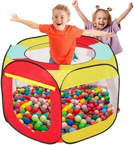 LimitlessFunN Hexagon Pop Up Kids Ball Pit, Foldable Play Ball Pool with Storage Bag | Balls Not Included |, Children Indoor Playpen for Baby, Toddlers, Boys & Girls, 53" D x 53" W x 31" H