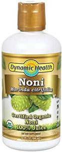 Dynamic Health Organic Noni (Morinda citrifolia) 100% Juice | for Increased Energy & Body Health | No Additives, Vegetarian | 32oz