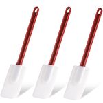 Silicone Rubber Spatula, Commercial Spatula, Heat Resistant Silicone Spatula, Flexible Spatula, Dishwasher-Safe, for Mixing, Frying & Spreading Without Scratching (3 Scrapers 9.5 Inches)