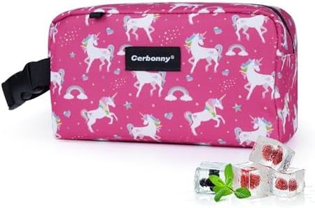 Small Cooler Bag Freezable Lunch Bag for Work School Travel,Small Lunch Bag,Small Insulated Bag for Kids/Adults,Freezer Lunch Bags,Mini Lunch Bag Fit for Yogurt,Suit for 3+(red unicorn)