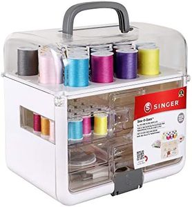 Singer Sew-It-Goes, 224 Piece - Sewing Kit & Craft Organizer - Sewing Case Storage with Machine Sewing Thread, White