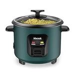 0.6L Mini Rice Cooker 3-Cups Uncooked, Macook Portable Non-Stick Small Travel Rice Cooker, 15 Minutes Fast Cooking, Keep Warm, Rice Cooker Small Suitable for 1-3 People, Green